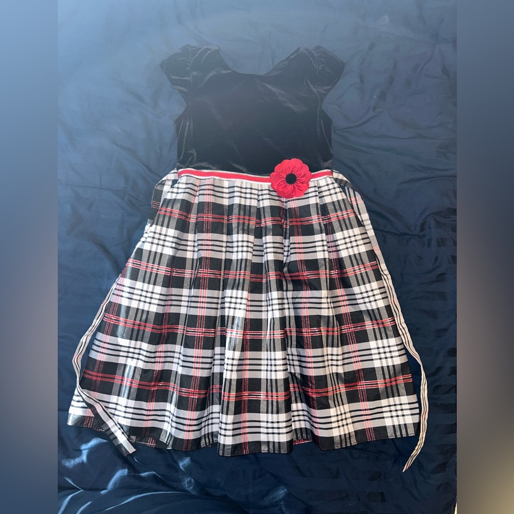 Velvet & Plaid girls holiday dress